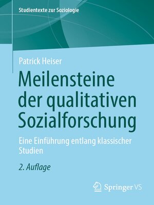 cover image of Meilensteine der qualitativen Sozialforschung
